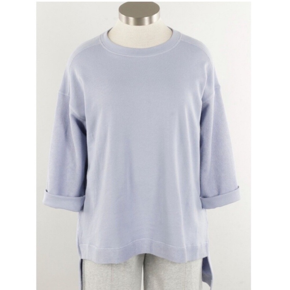Liv by Habitat “Must Have” Tunic French Terry Sweatshirt High Low Haze Purple